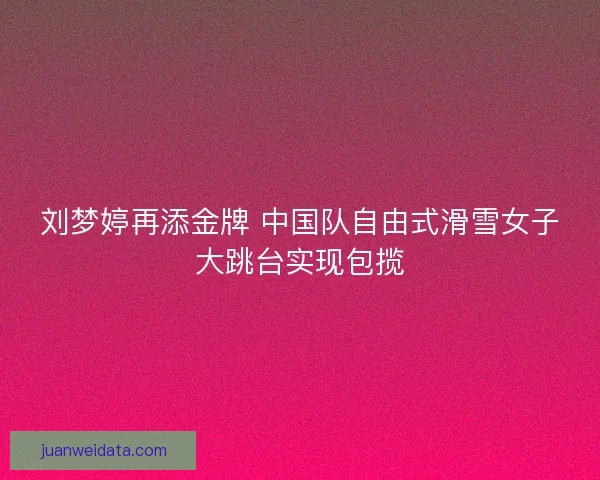 刘梦婷再添金牌 中国队自由式滑雪女子大跳台实现包揽
