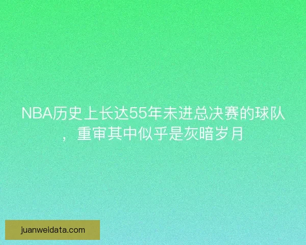 NBA历史上长达55年未进总决赛的球队,重审其中似乎是灰暗岁月 NBA历史上长达55年未进总决赛的球队,重审其中似乎是灰暗岁月